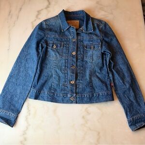 Hollister Women's Medium Blue Denim Trucker Jacket